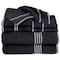 Hastings Home Hastings Home Rio 8 Piece 100 Percent Cotton Towel Set - Black 547837BNU - alternate 2